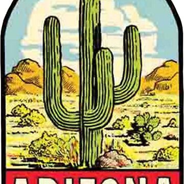 Artwork thumbnail, Arizona Vintage Travel Decal by MeLikeyTees