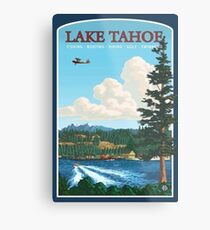 Lake Tahoe Vintage Reise Aufkleber Metallbild
