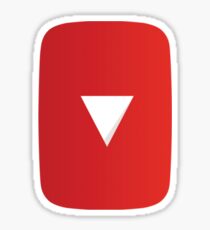 Red YouTube Play Button Vertical Sticker