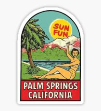 Palm Springs California Retro Vintage Travel Decal Sticker