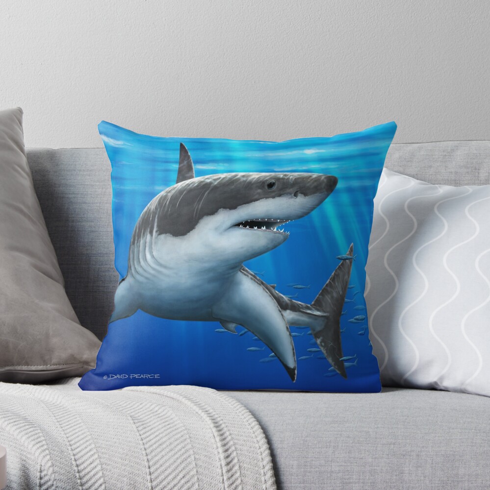 shark throw pillow