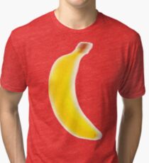 Fuzzy Blurry Big Bright Yellow BANANA Tri-blend T-Shirt