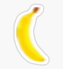 Fuzzy Blurry Big Bright Yellow BANANA Sticker