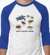 Know Your Sea Turtles Baseball ¾ Sleeve T-Shirt