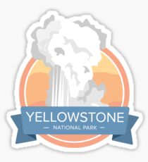Yellowstone National Park Graphic Badge Sticker