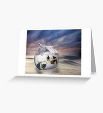 2 Lost Souls Living in a Fishbowl Greeting Card