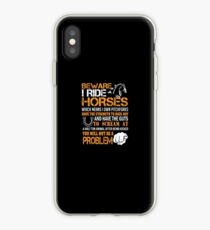 Passen Sie auf, dass ich Pferde-Hemd reite iPhone-Hülle & Cover