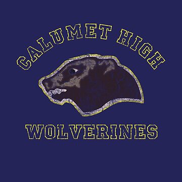 Faktory 47 Calumet High School Wolverines Class of '84 - Men's T-Shirt Medium / Blue