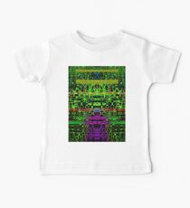 Abstract glitch green black Baby Tee