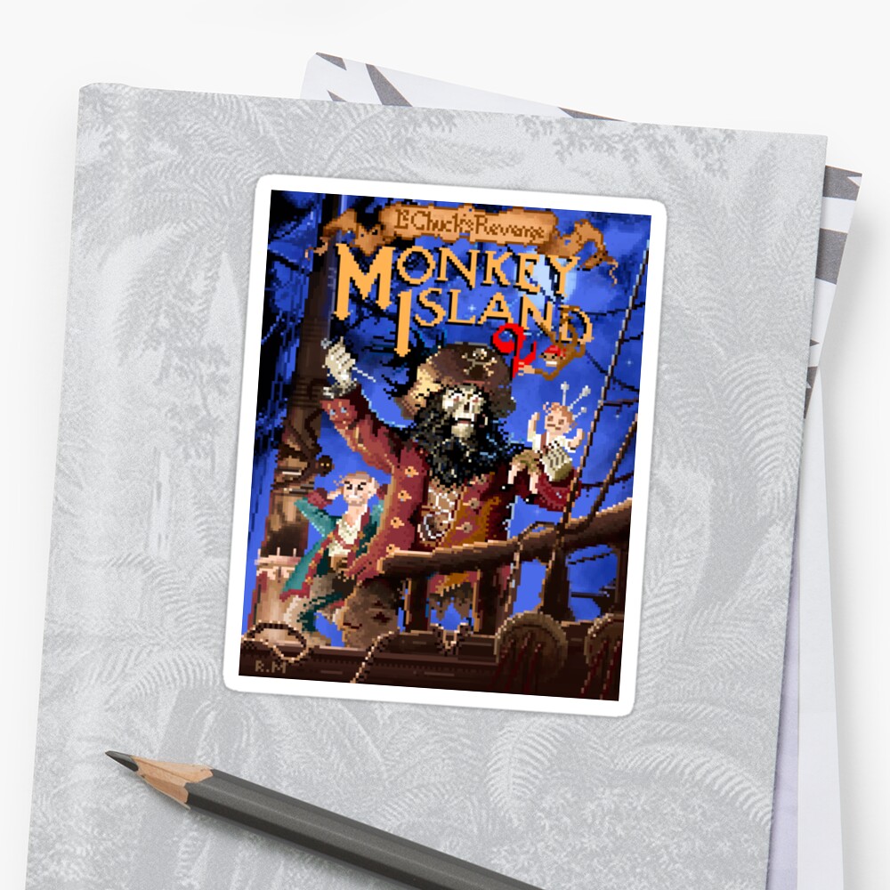 Monkey Island 2 Pixel Art Sticker By Ricardomarichal