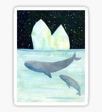 Cool whales on Antarctica Sticker