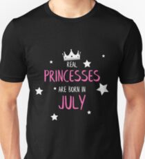Princesses are Born in July Shirt - July Birthday T-Shirt Slim Fit T-Shirt