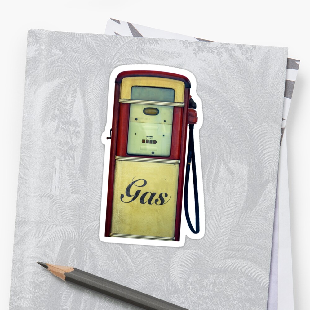 Classic Gas Pump Stickers By Mrdoomits Redbubble 4165