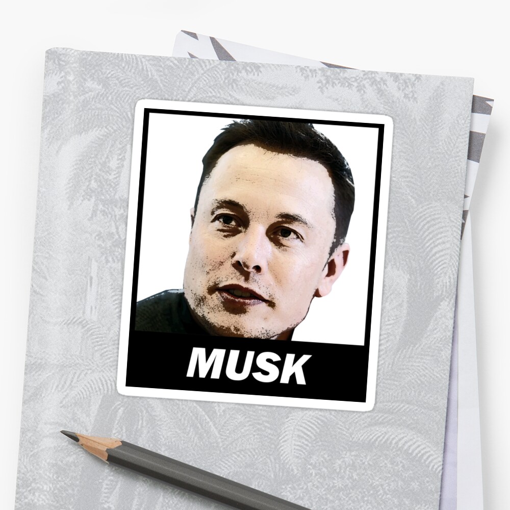 &quot;Elon Musk &quot; Sticker by VDKPatterns | Redbubble