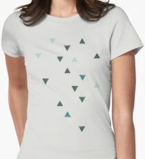 DOWN UP / olive green / seaweed / turquoise / aqua mint Women's Fitted T-Shirt