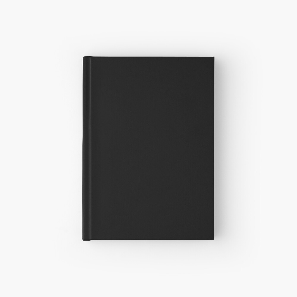 Solid Black Accent Decor Hardcover Journal
