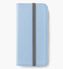 Baby blau einfarbig Dekor iPhone Flip-Case/Hülle/Klebefolie
