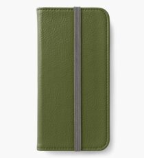 Olive Green Accent Solid Color Decor iPhone Wallet/Case/Skin