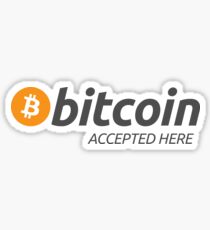 Pegatina Bitcoin aceptado aquí