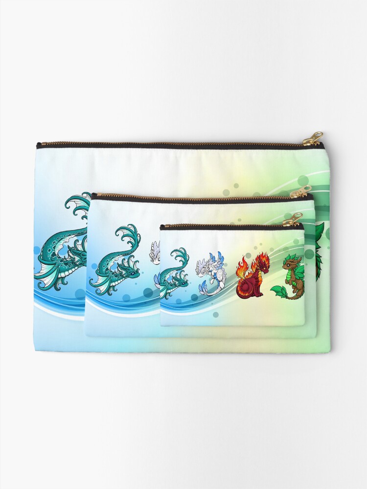 Alternate view of Four Elements - Dragons Zipper Pouch