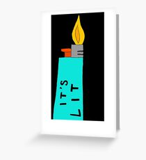 IT'S LIT (blue) Greeting Card