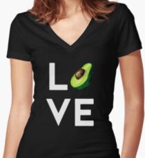 Avocado Love Women's Fitted V-Neck T-Shirt