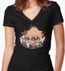 BOOM Women's Fitted V-Neck T-Shirt