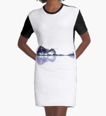 Nature Guitar Graphic T-Shirt Dress