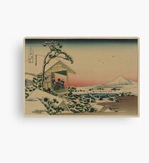 Teahouse at Koishikawa - Japanese pre 1915 Woodblock Print Canvas Print