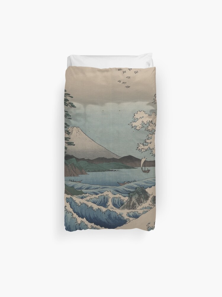 Sea At Satta In Suruga Province Japanese Pre 1915 Woodblock