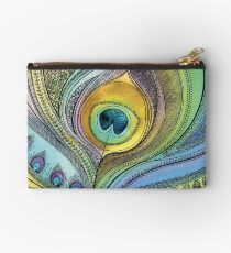 Peacock Feather Studio Pouch
