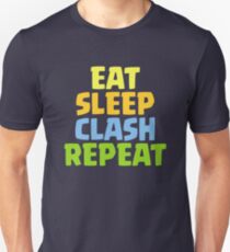 Camiseta ajustada Eat Sleep Clash Repetir divertido regalo