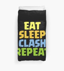 Eat Sleep Clash Repeat Funny Gift Duvet Cover