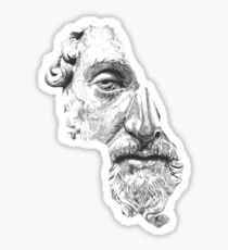MARCUS AURELIUS ANTONINUS AUGUSTUS / black and white Sticker