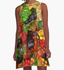 cute colorful sweet candy gummy bear A-Line Dress