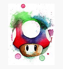 1 UP WATERCOLOR MUSHROOM Design SUPERMARKET Photographic Print