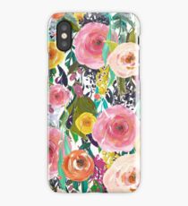Pretty Watercolor Garden Floral iPhone Case/Skin