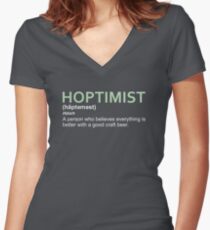 Hoptimist Design für Craft Beer Lovers Shirt mit V-Ausschnitt