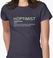 Hoptimist Design for Craft Beer Lovers Women's Fitted T-Shirt