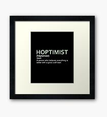 Hoptimist Design für Craft Beer Lovers Gerahmtes Wandbild