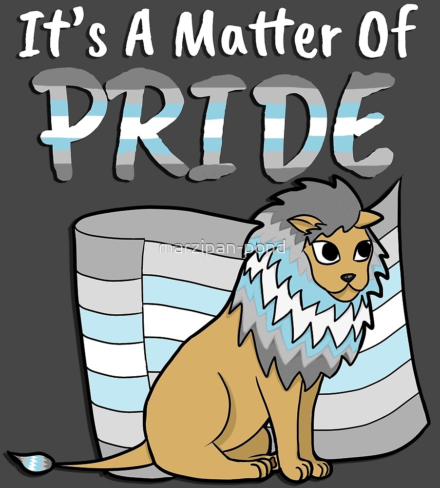 Demiboy Pride Lion With Text By Marzipan Pond Redbubble