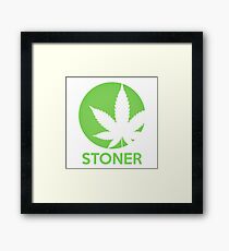 Stoner Weed Leaf Design Framed Print