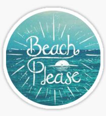 Beach Please Circle Sticker