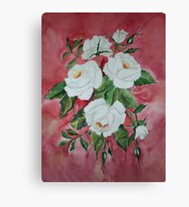 White Roses Canvas Print