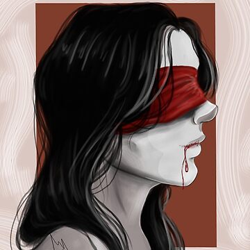 Blindfolded woman Sticker for Sale by artwork-ty