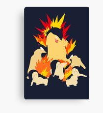 Cyndaquil - Quilava - Typhlosion Canvas Print