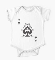 Ace Of Spades Cards Blackjack Poker Bridge T-Shirt One Piece - Short Sleeve