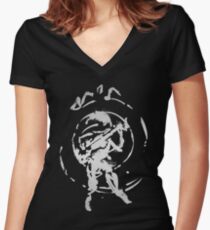 Punkrock Rachel Amber Tailliertes T-Shirt mit V-Ausschnitt