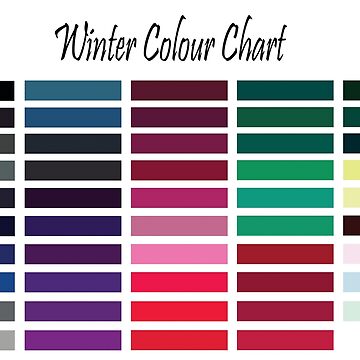 Seasonal Color swatch Palette Guide Card