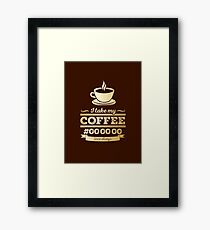 I take my coffee Black - gold Framed Print
